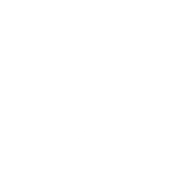 Illustration of Palm trees on an island, with the text 'Coconut Casa'